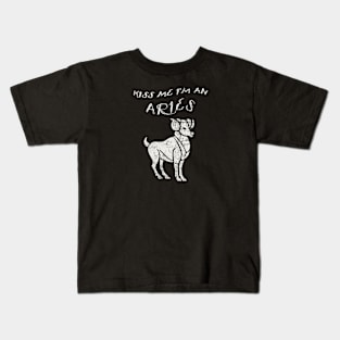 Kiss Me I'm an ARIES Western Zodiac Astrology Kids T-Shirt